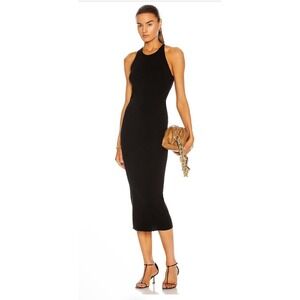 A.L.C Sleeveless Marc Rib Knit Racerback Midi Dress‎ Black Women's Size XS NEW